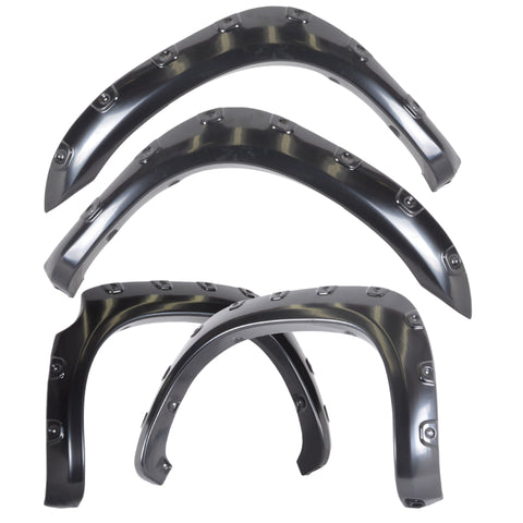 07-13 Toyota Tundra POCKET Style Extended Fender Flare Smooth ABS Black