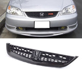 01-03 Honda Civic Type RS Black Front Hood Grille