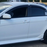 08-17 Mitsubishi Lancer Window Visors Slim Style